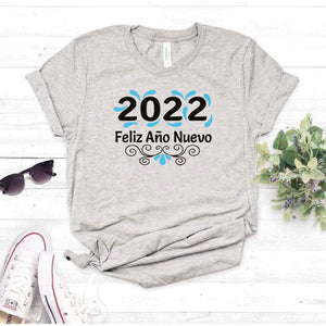 Camisa estampada  tipo T-shirt (navidad) 2022 feliz año nuevo