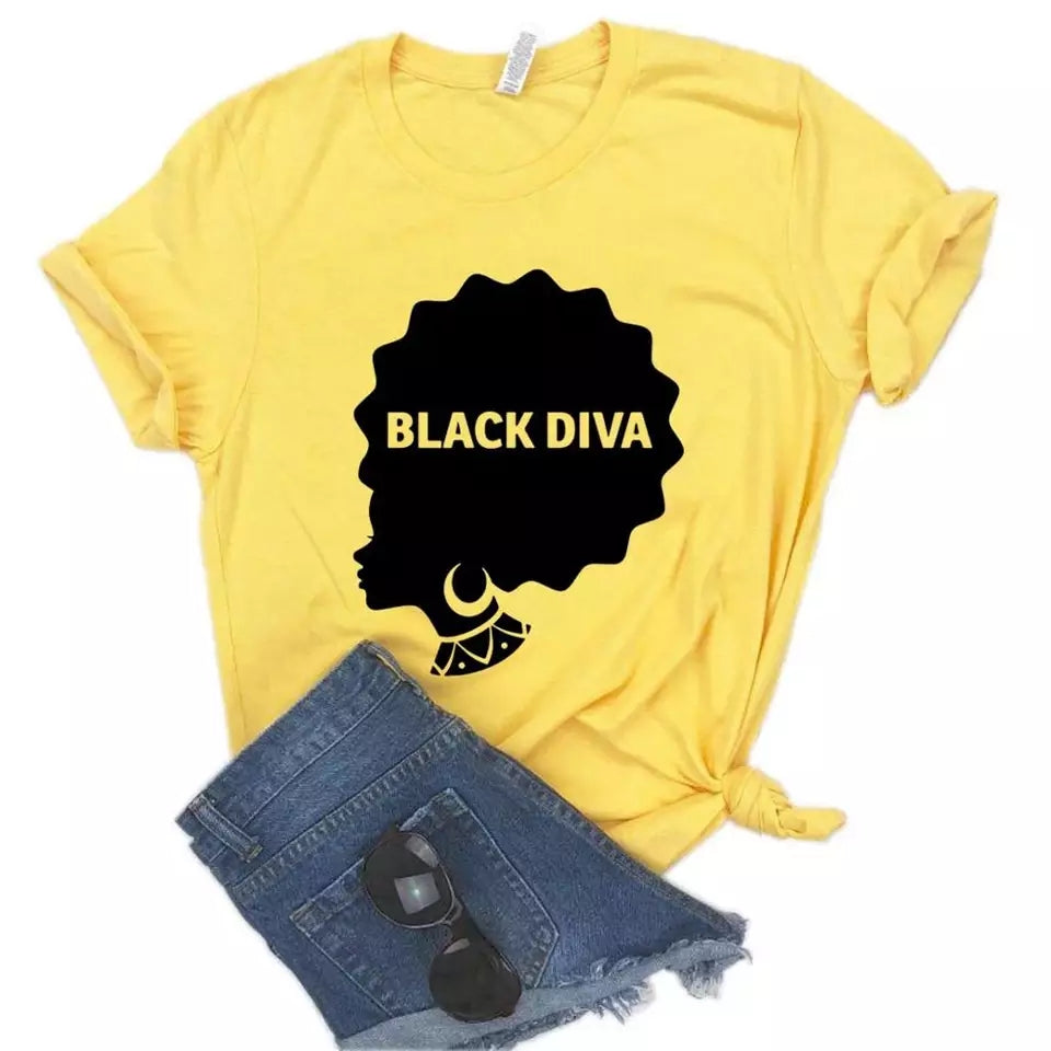 Camiseta estampada tipo T-shirt Black Diva