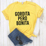 Camisa estampada tipo T-shirt  Gordita pero Bonita