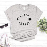 Camisa estampada tipo T-shirt Let's Travel