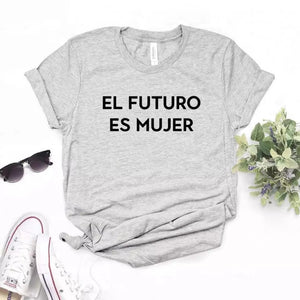 Camisa estampada tipo T-shirt El futuro es mujer