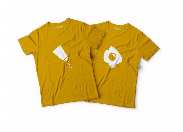 Camiseta estampada pareja T-shirt Salero y huevo
