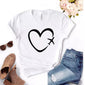 Camisa estampada tipo T-shirt Corazón Avión