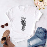 Camisa estampada  tipo T-shirt  de polialgodon ADN FLORAR Y ESTELAR