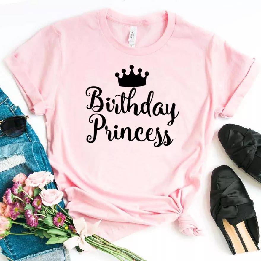 Camisetas estampada tipo T-shirt  BIRTHDAY PRINCESS