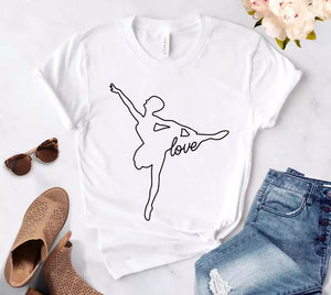 Camiseta Estampada T-shirt  Bailarina Love