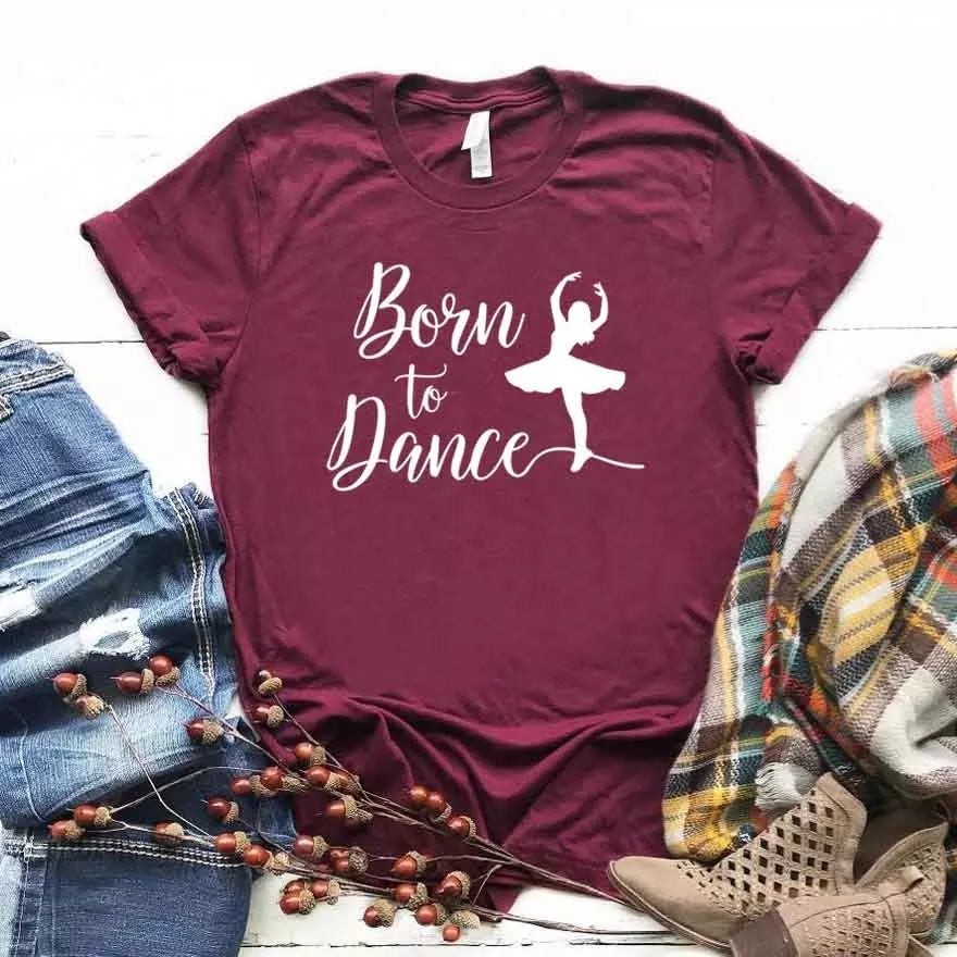 Camiseta estampada tipo T-shirt Born To Dance