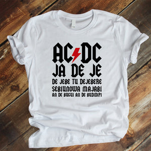 Camiseta Estampada T-shirt  AC DC A DEJE DEJE DE TU