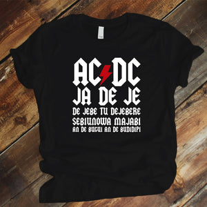 Camiseta Estampada T-shirt  AC DC A DEJE DEJE DE TU