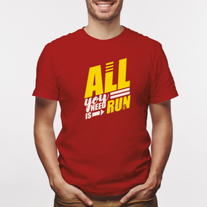 Camiseta estampada tipo T-shirt ALL YOU NEED IS RUN (FITNESS)