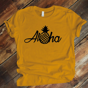 Camisa estampada tipo T-shirt Aloha Piña