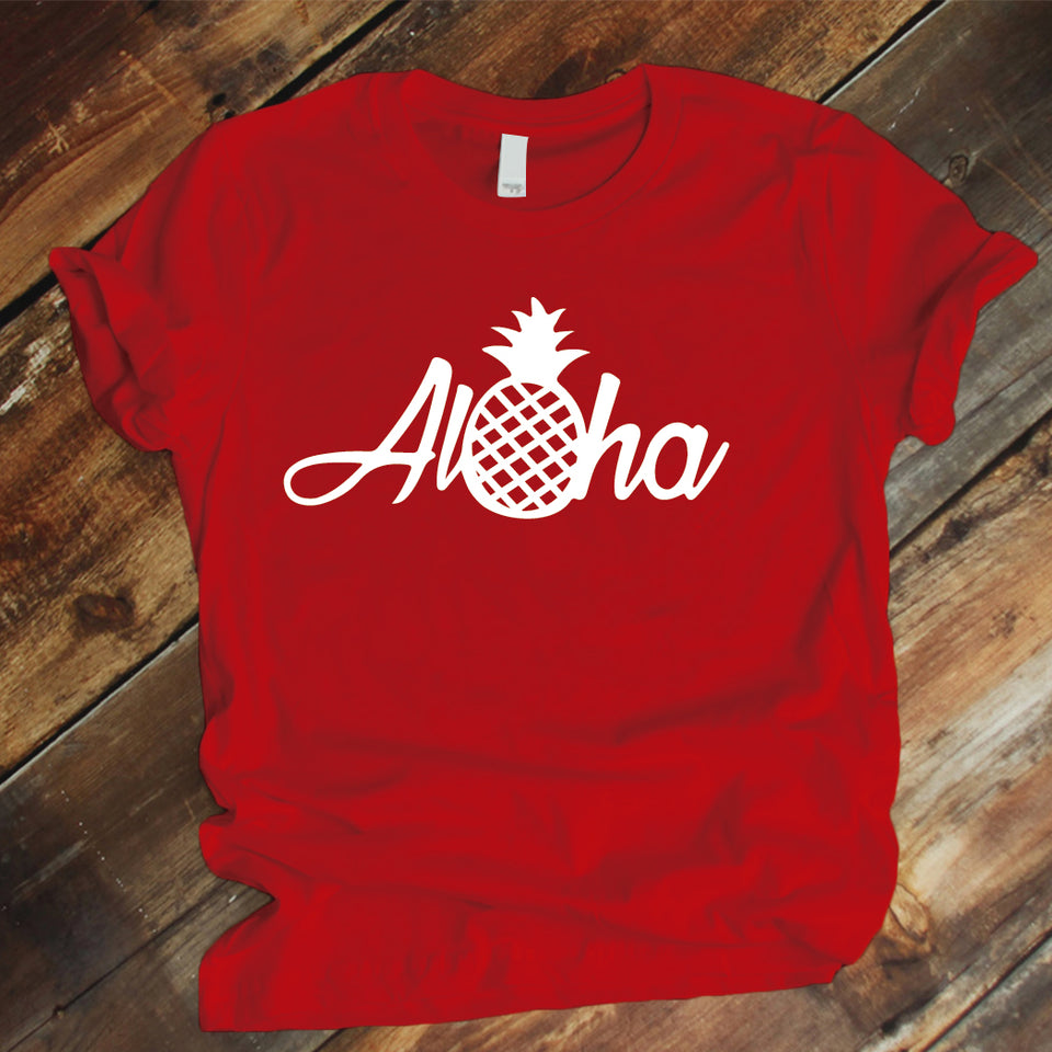 Camisa estampada tipo T-shirt Aloha Piña