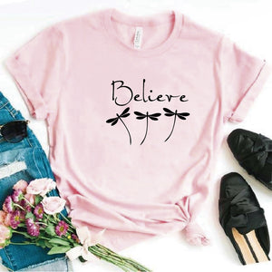 Camisa estampada  tipo T-shirt  BELIVE LIBELULAS