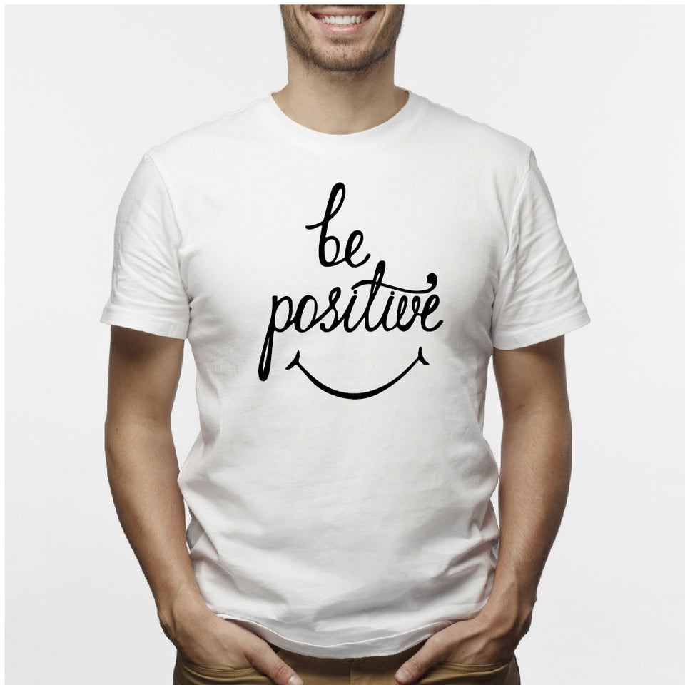 Camisatas estampada para hombre  tipo T-shirt  BE POSITIVE