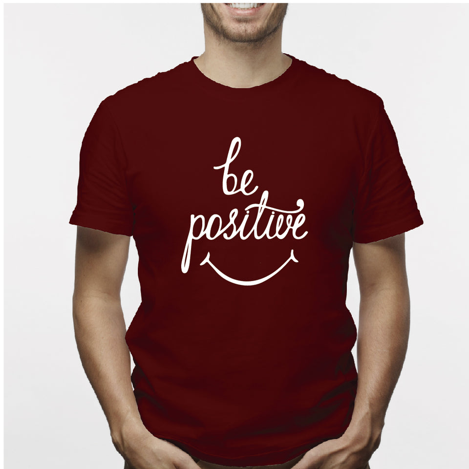 Camisatas estampada para hombre  tipo T-shirt  BE POSITIVE