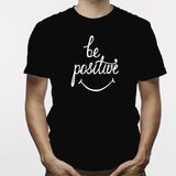 Camisatas estampada para hombre  tipo T-shirt  BE POSITIVE