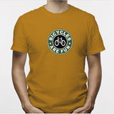 Camisa estampada para hombre  tipo T-shirt Bicicle are fun (logo StarBucks)