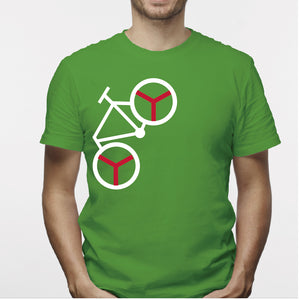 Camisa estampada para hombre  tipo T-shirt Bicicleta de lado