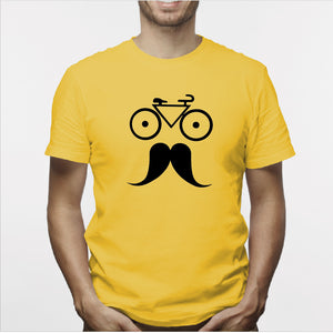 Camiseta estampada  tipo T-shirt Hombre Bicicleta mostacho
