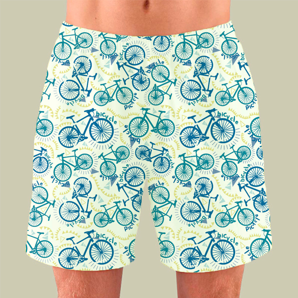 Bermudas / pantalonetas para caballero estampadas Bicycle bicicletas azules