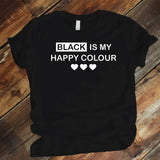 Camiseta Estampada T-shirt  BLACK IS MY HAPPY COLOUR