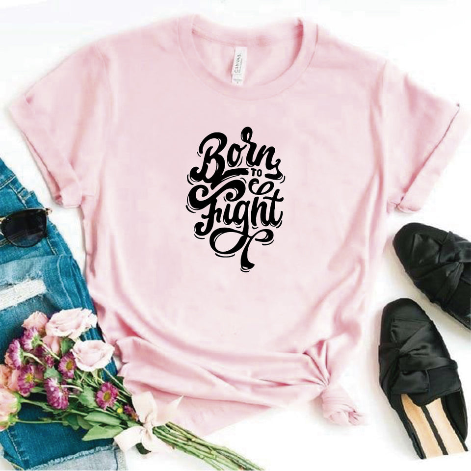 Camisa estampada  tipo T-shirt  BORN TO FIGTH