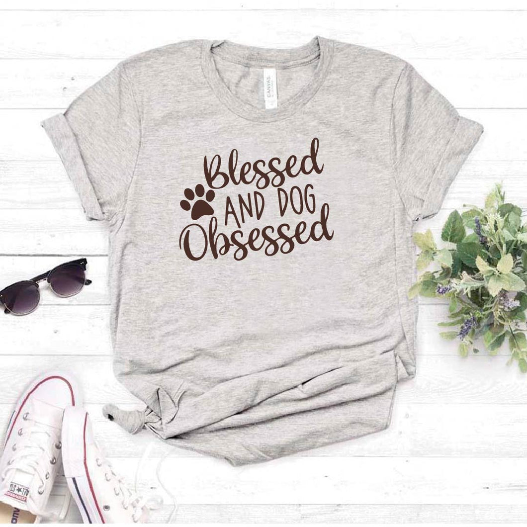 Camisa estampada tipo T- shirt BLESSED AND DOG OBSESSED