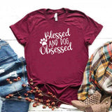 Camisa estampada tipo T- shirt BLESSED AND DOG OBSESSED