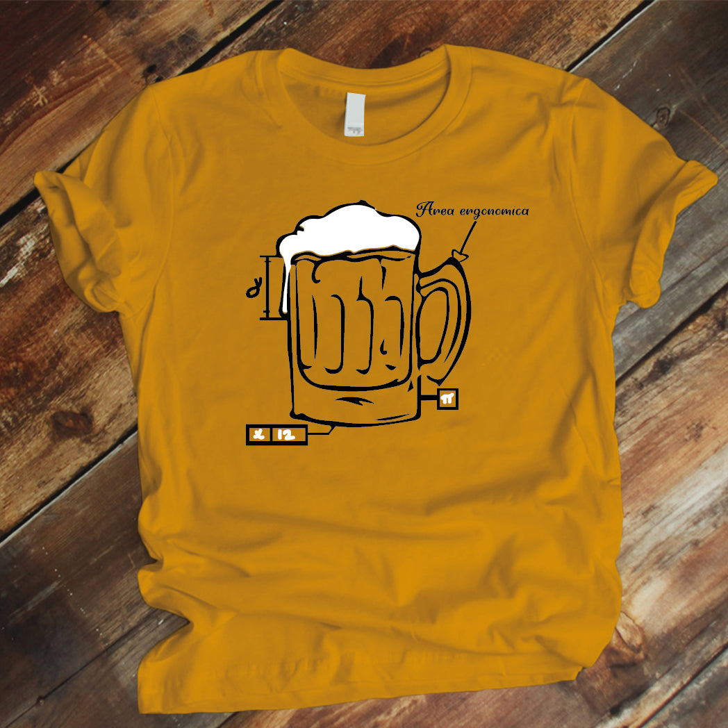 Camiseta estampada para Hombre tipo T-shirt Calculo Cerveza