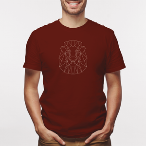 Camisa estampada para hombre  tipo T-shirt Cara de León Geométrico