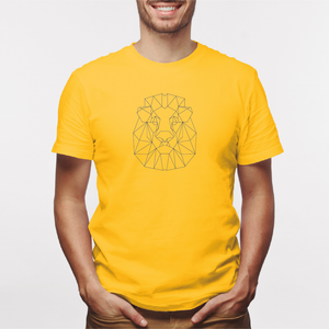 Camisa estampada para hombre  tipo T-shirt Cara de León Geométrico