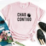 Camiseta Estampada T-shirt Chao Contigo