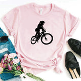Camisa estampada  tipo T-shirt BICICLETA CICLISTA DAMA