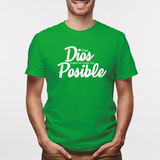 Camiseta estampada tipo T-shirt CON DIOS TODAS LAS COSAS SON POSIBLE (CRISTIANOS)