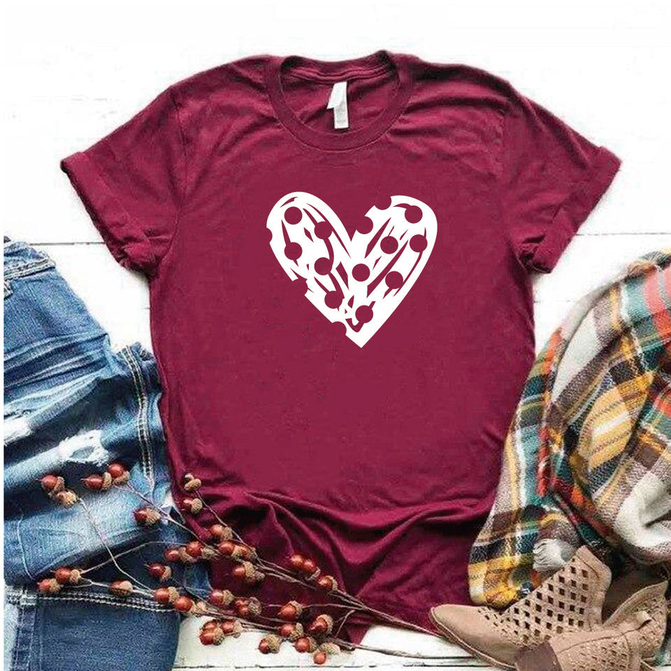 Camisa estampada tipo T- shirt Corazón Puntos
