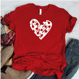 Camisa estampada tipo T- shirt Corazón Puntos