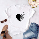 Camisa estampada  tipo T-shirt CORAZON MARIPOSA