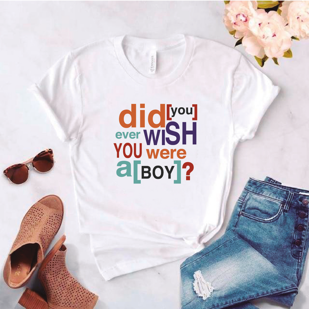 Camiseta estampada tipo T-shirt DID YOU EVER WISH