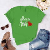 Camisa estampada Cristiana tipo T- shirt Dios es Amor