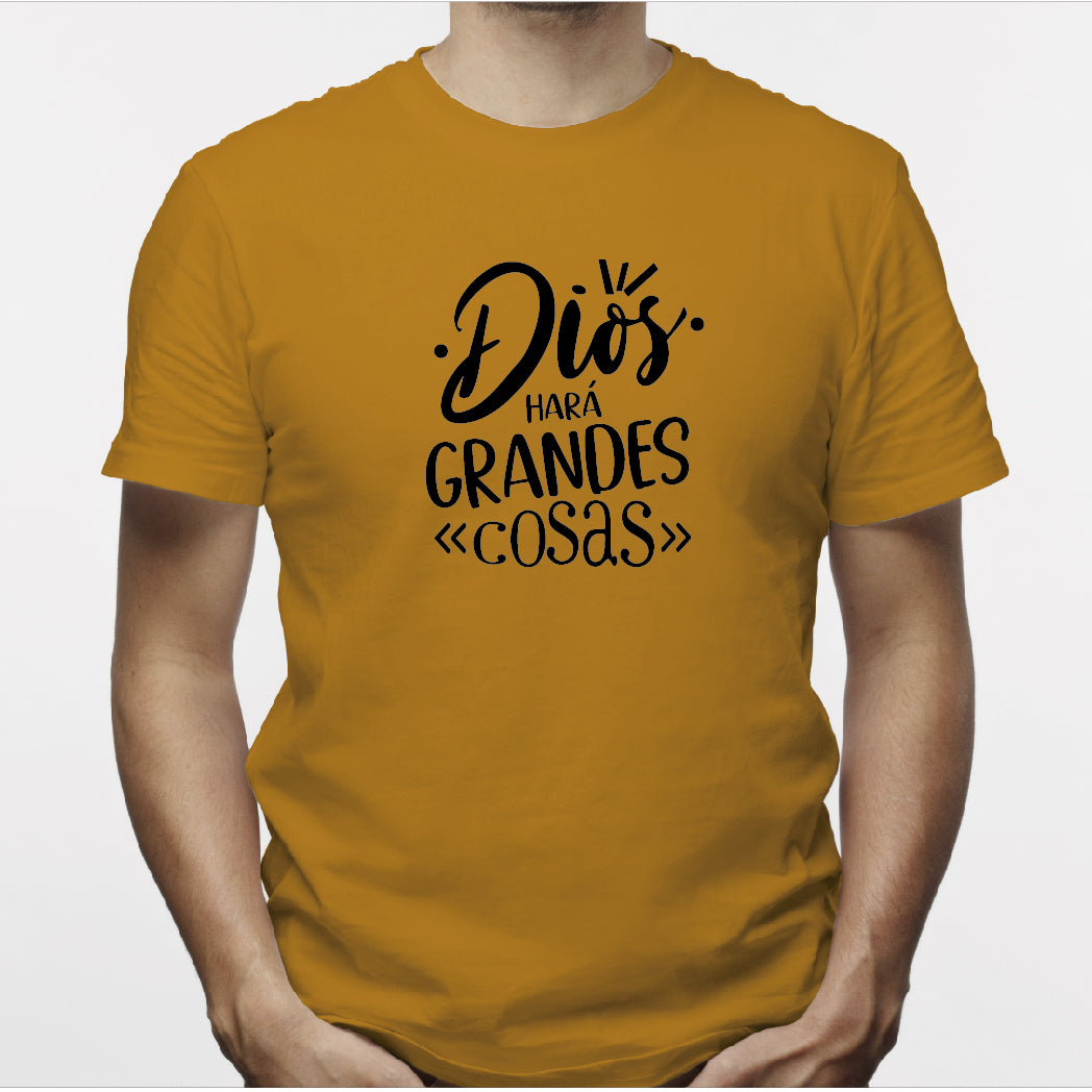 Camiseta estampada hombre T-shirt DIOS HARA COSAS GRANDES