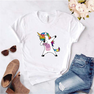 Camisa estampada  tipo T-shirt  de polialgodon UNICORNIO DAP