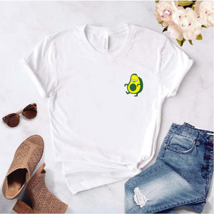 Camisa estampada  tipo T-shirt  de polialgodon AGUACATE ZOMBIE BOLSILLO