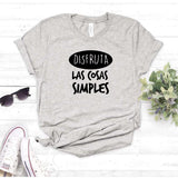 Camisa estampada  tipo T-shirt DISFRUTA LAS COSAS SIMPLES