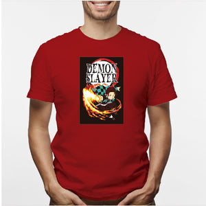 Camisa estampada en algodón para hombre tipo T-shirt Demon Slayer