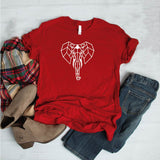 Camiseta estampada tipo T- shirt ELEFANTE LÍNEAS