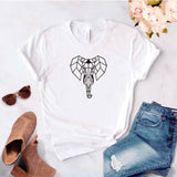 Camiseta estampada tipo T- shirt ELEFANTE LÍNEAS