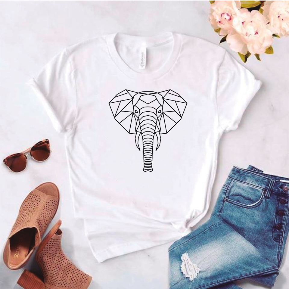 Camisa estampada tipo T- shirt Elefante geometrico 3