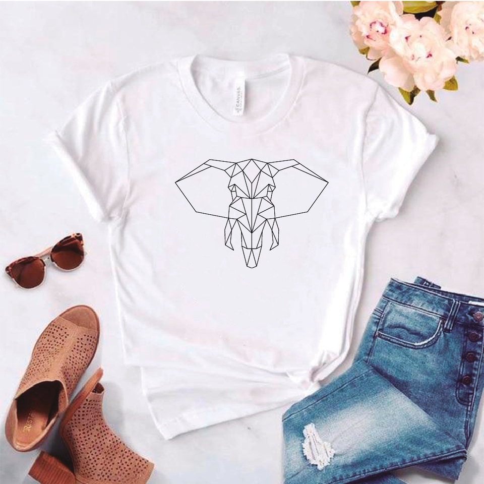 Camisa estampada tipo T- shirt Elefante Geometrico (2)