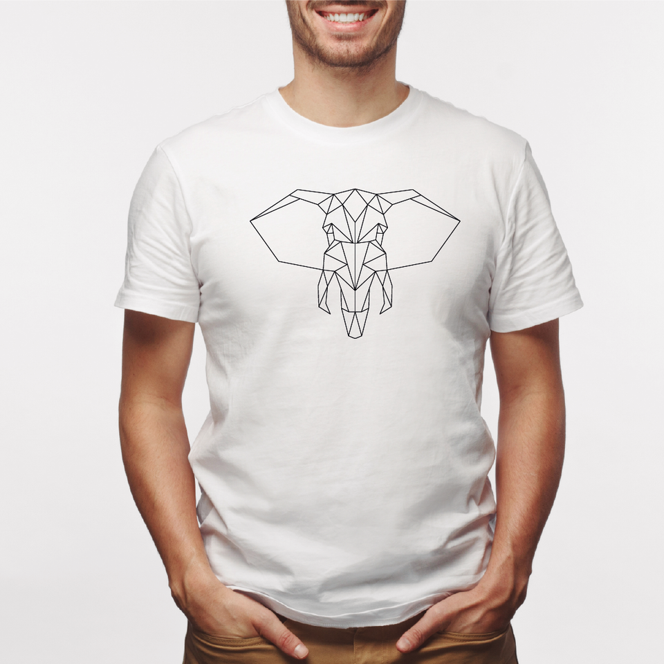 Camisa estampada para hombre  tipo T-shirt Elefante Geometrico (2)