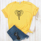 Camiseta estampada tipo T- shirt ELEFANTE LÍNEAS